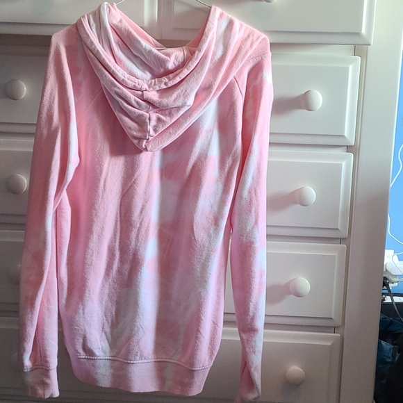 Pink & white tie dye hoodie - Picture 3 of 5